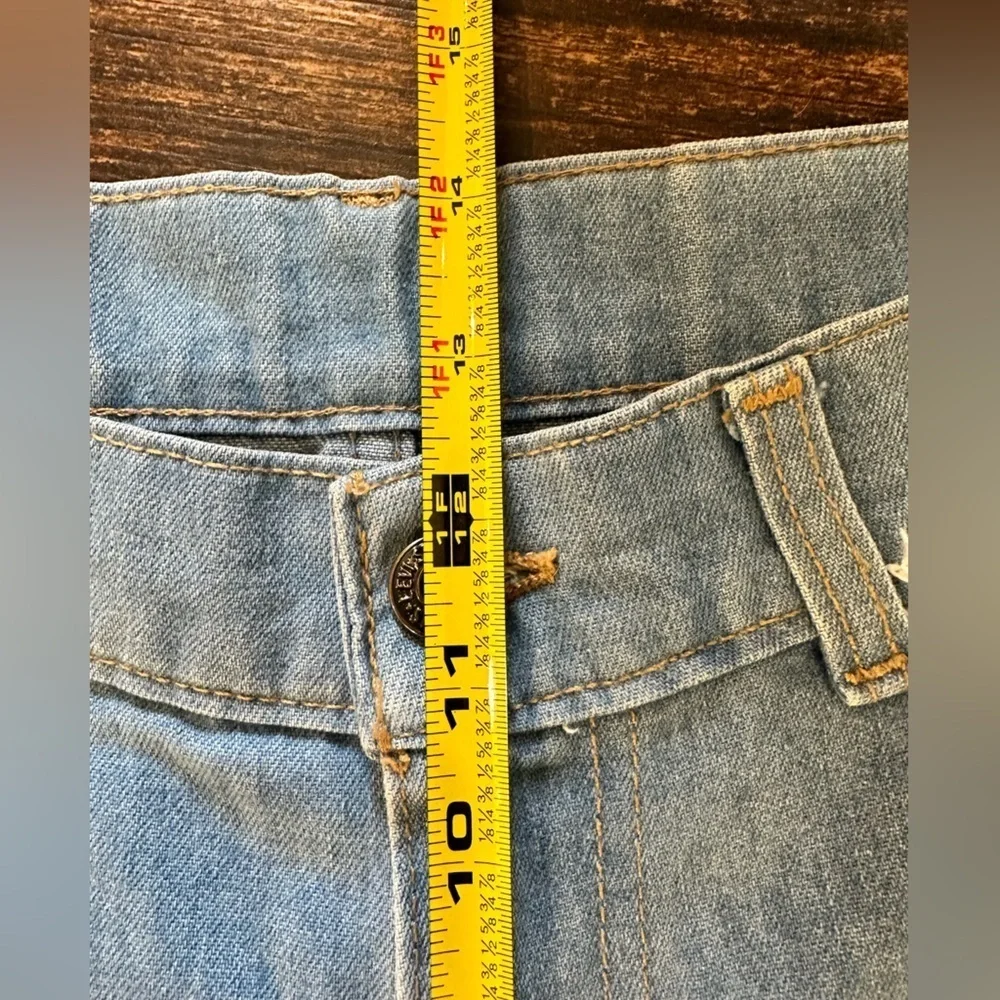 Vintage 1970 Levis 530 Orange Tab Straight Leg Denim Jeans 80s Men's Sz 34 / 32
